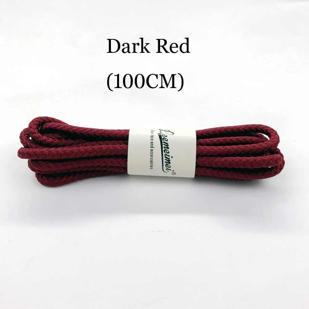 dark red 14 цветов; 100 см; кроссовки с круглым шнурком; однотонные ботинки из полиэстера; обувь на шнурках; Высококачественная брендовая модная обувь; Chaussure - Цвет: dark red