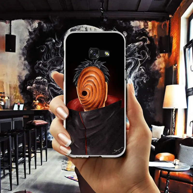 С героями аниме Наруто клан Учиха логотип для Samsung Galaxy A3 A5 A7 J1 J2 J3 J4 J5 J6 J7 2016 2017 2018
