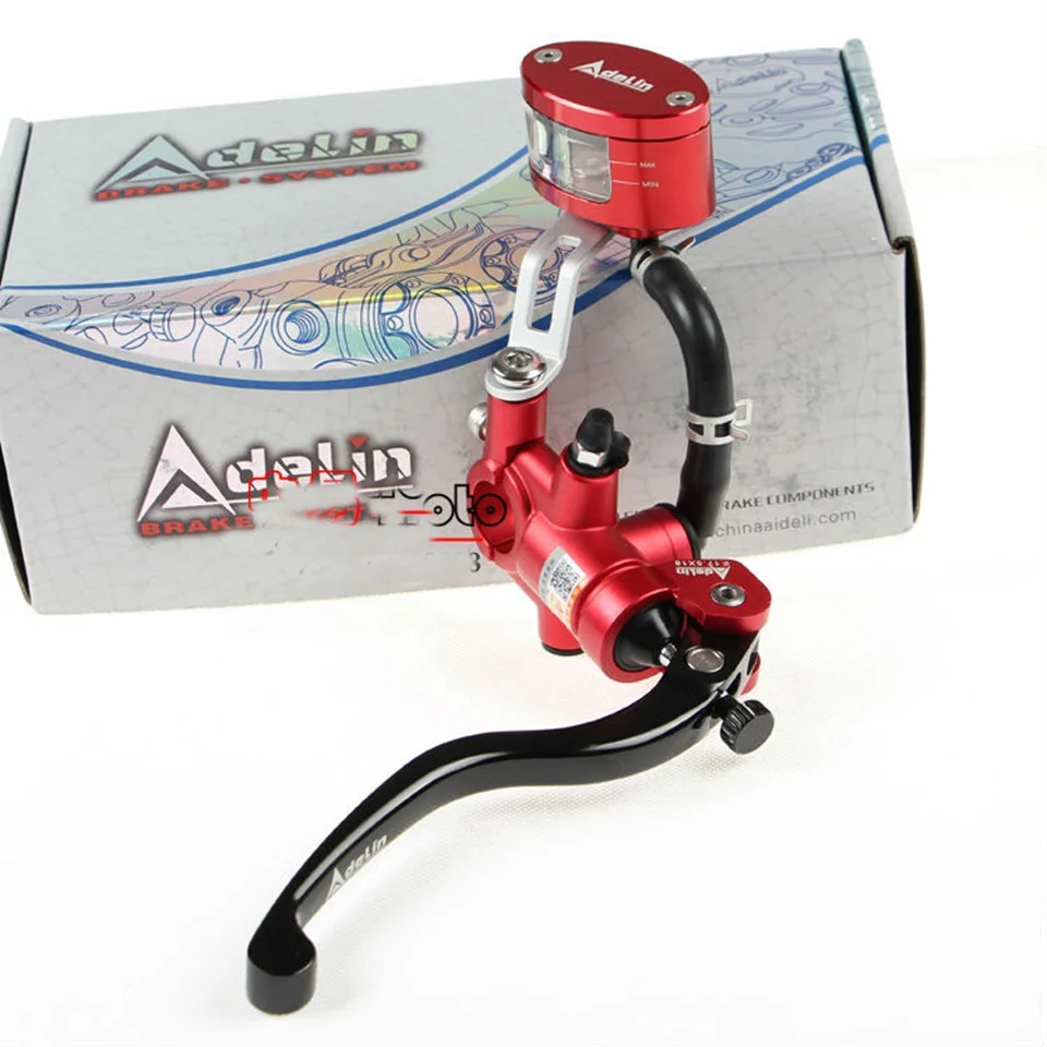 Adelin 19 мм с масляным баком, радиальный тормозной главный цилиндр мотоцикла, гидравлический насос для Honda Yamaha Kawasaki Suzuki