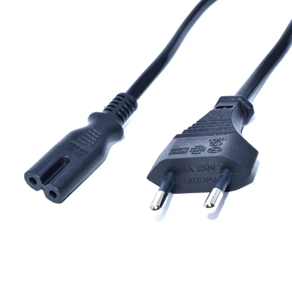 

1.5 Meter European EU plug Two Pin Plug To IEC 320 C7 AC Power Cord Cable Plug for Laptop Notebook