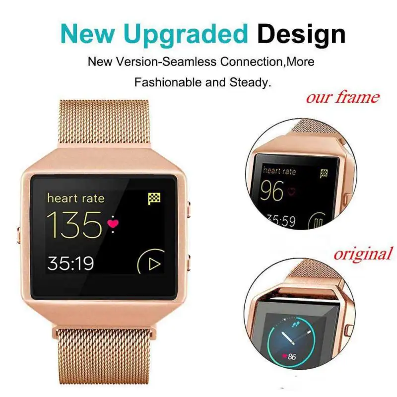 Металлический каркас для Fitbit Blaze Smart Watch Замена чехол-корпус из нержавеющей стали аксессуары для Fitbit Blaze 4 цвета