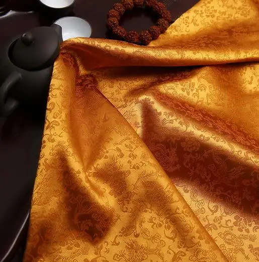 120 см * 100 платье diy Ткань Дракон жаккардовая шелковая ткань антикварная атласная