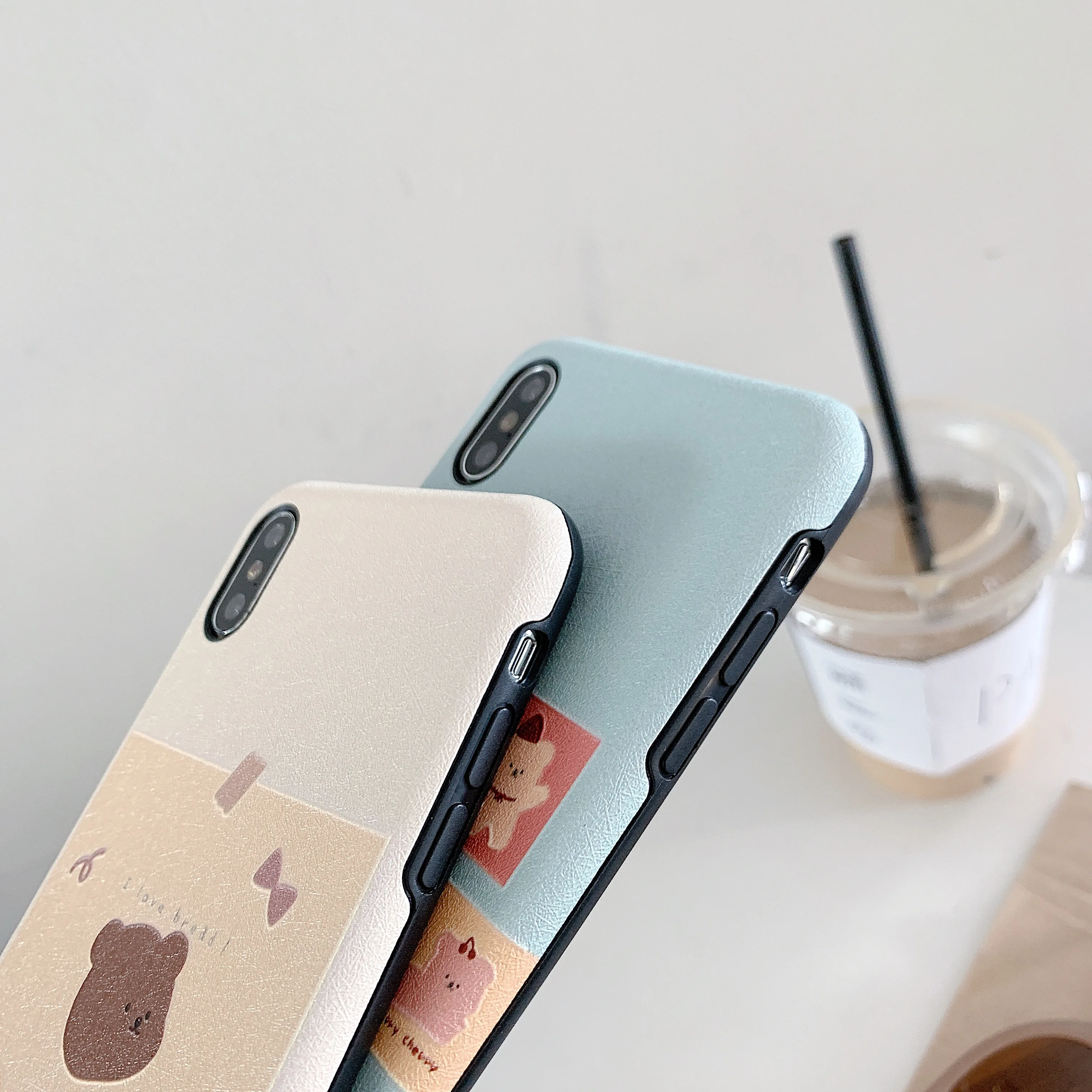 ORYKSZ роскошный чехол с рисунком медведя для iphone XS Max XR X 6 6S 8 7 plus задняя крышка