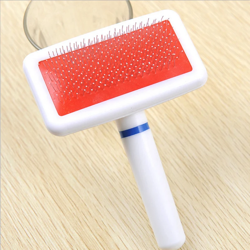 Расческа для груминга собак и кошек красного цвета расческа инструмент быстрой