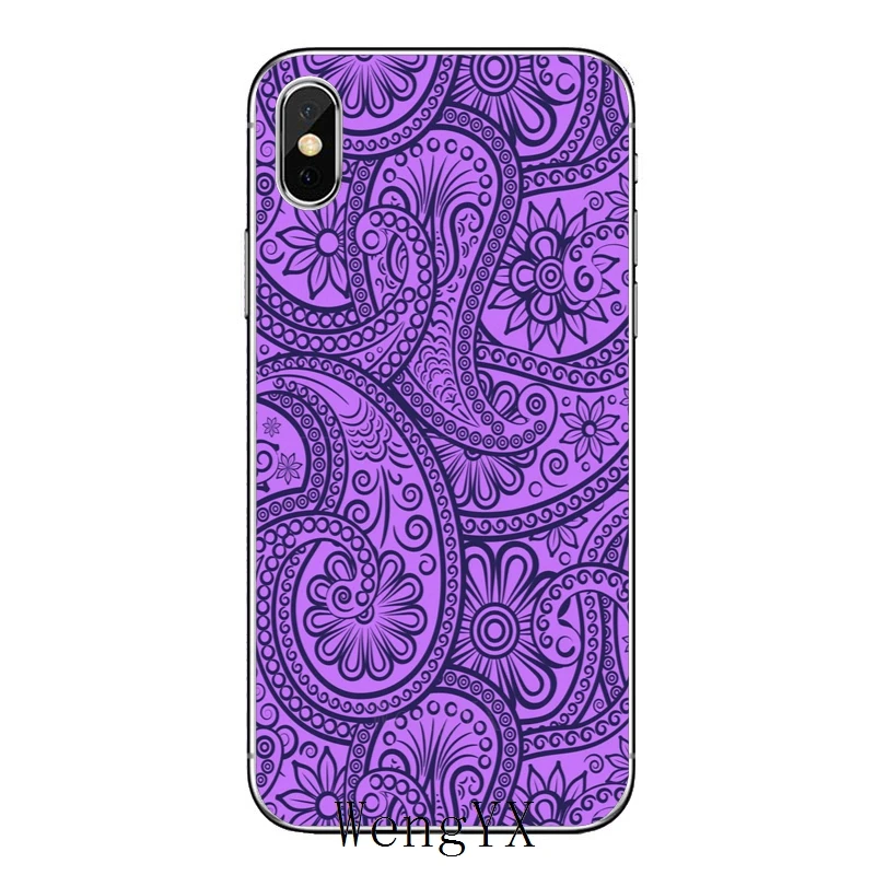 Королевский синий бандана Пейсли для Apple iPhone X XR XS Max 8 7 plus 6s 6 plus SE 5S 5c 5 4S 4 защитный ТПУ мягкий чехол для телефона чехол
