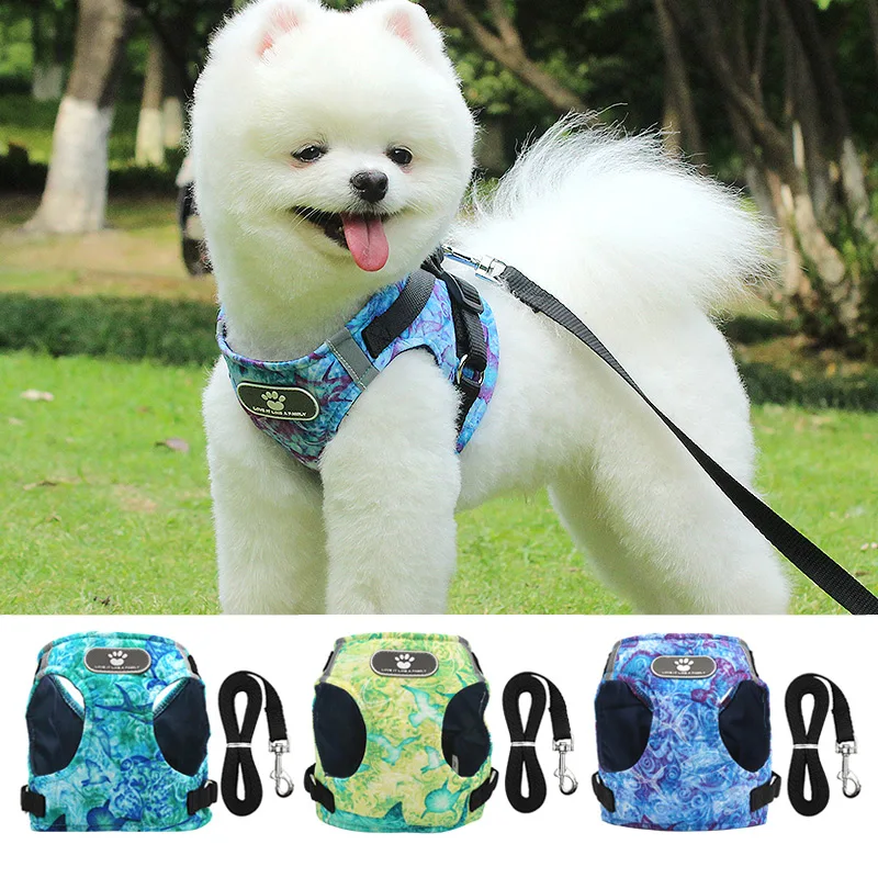 Поводок и поводок для кошек собак регулируемый светоотражающий жилет щенков