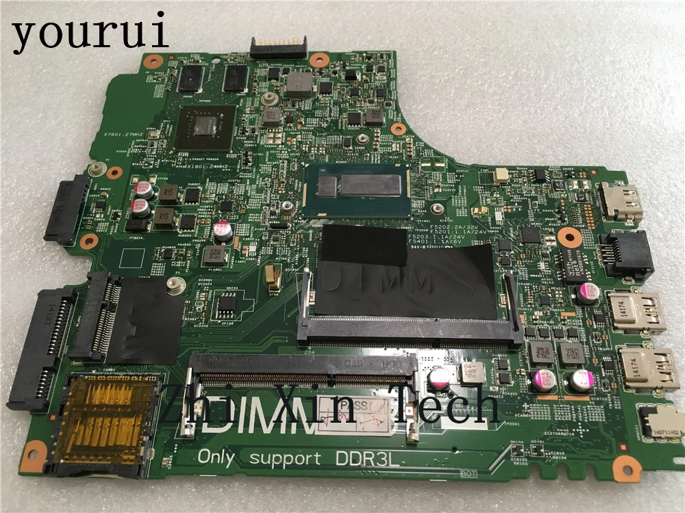 Yourui для Dell Inspiron 3437 5437 ноутбук процессор Материнская плата i5 4200u KC1KM 0KC1KM CN DDR3