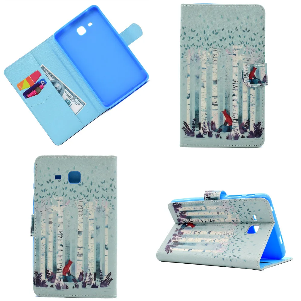 Ультратонкий чехол книжка из искусственной кожи с рисунком для Samsung Galaxy Tab A 7 0 Φ