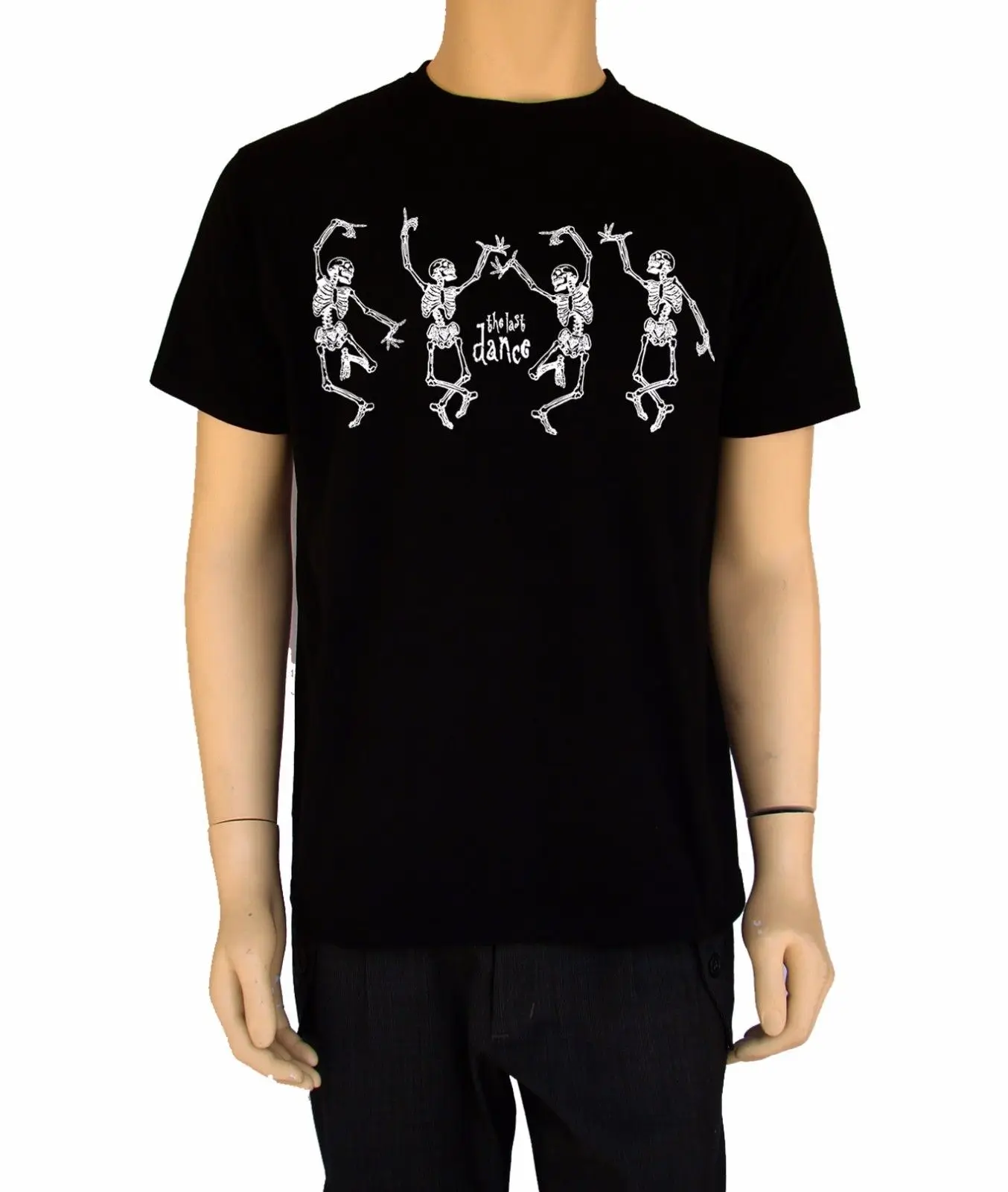 Последний Танцы пари Мужская футболка Череп Hard Core панк рок татуировки S 4XL|Мужские