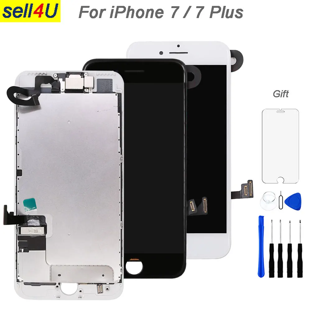 Полноценный ЖК экран для iPhone 7 7G plus с фронтальной камерой динамик задняя пластина