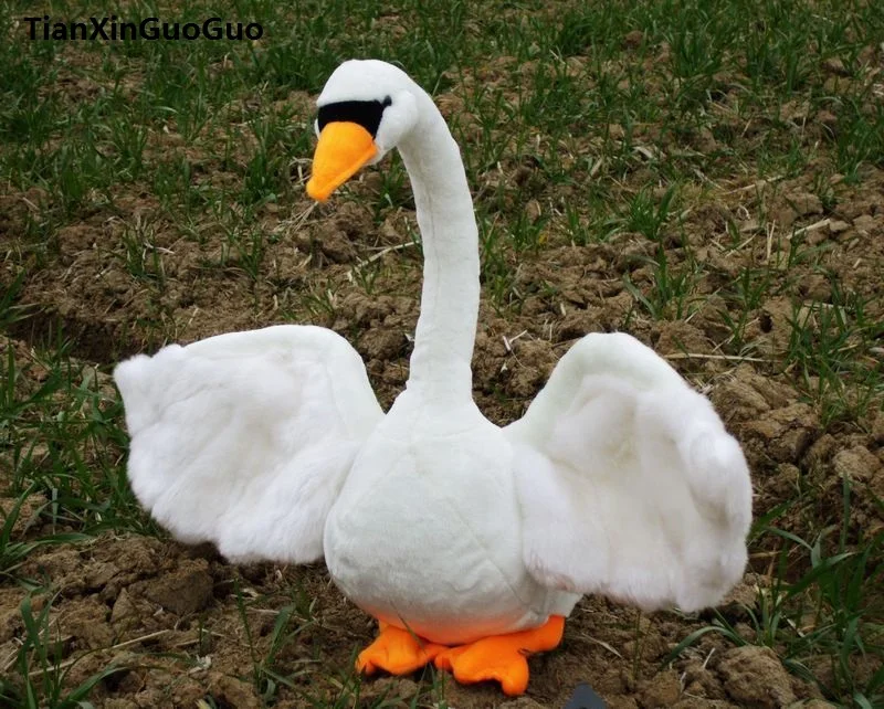 

simulation animal 30cm white swan plush toy doll , Christmas gift w1471