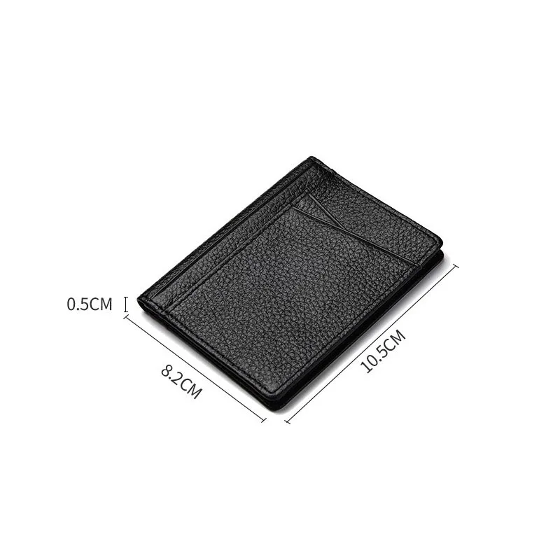 Высококачественный RFID супер тонкий мягкий прозрачный Чехол кошелек из натуральной воловьей кожи мини Кредитная карточный кошелек бумажник с отделением для карт, Для мужчин кошелек Тонкий
