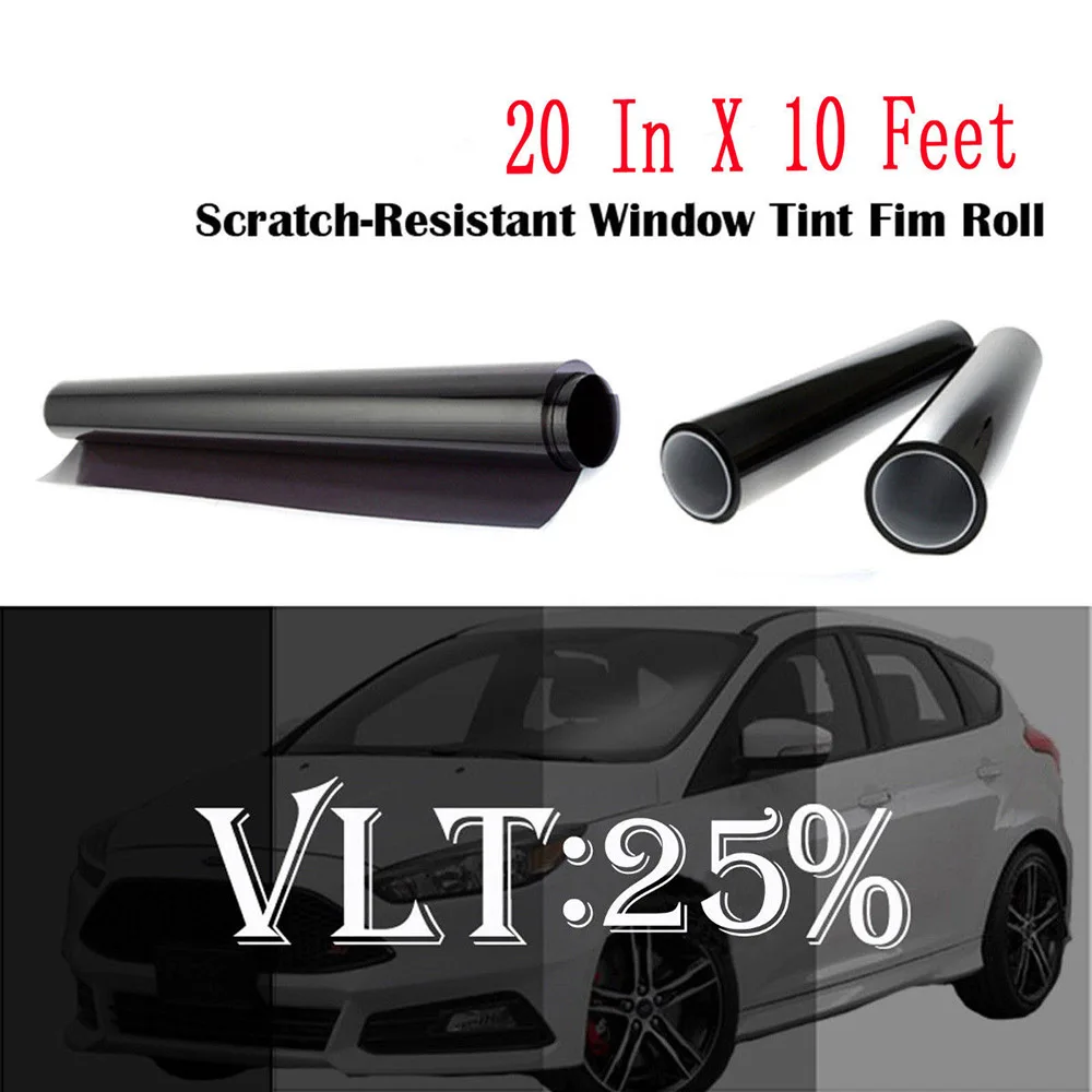Uncut 300cm Car Side Window Tint Roll 25% VLT Auto Home Window Glass Summer Solar UV Protector Car Sticker Films