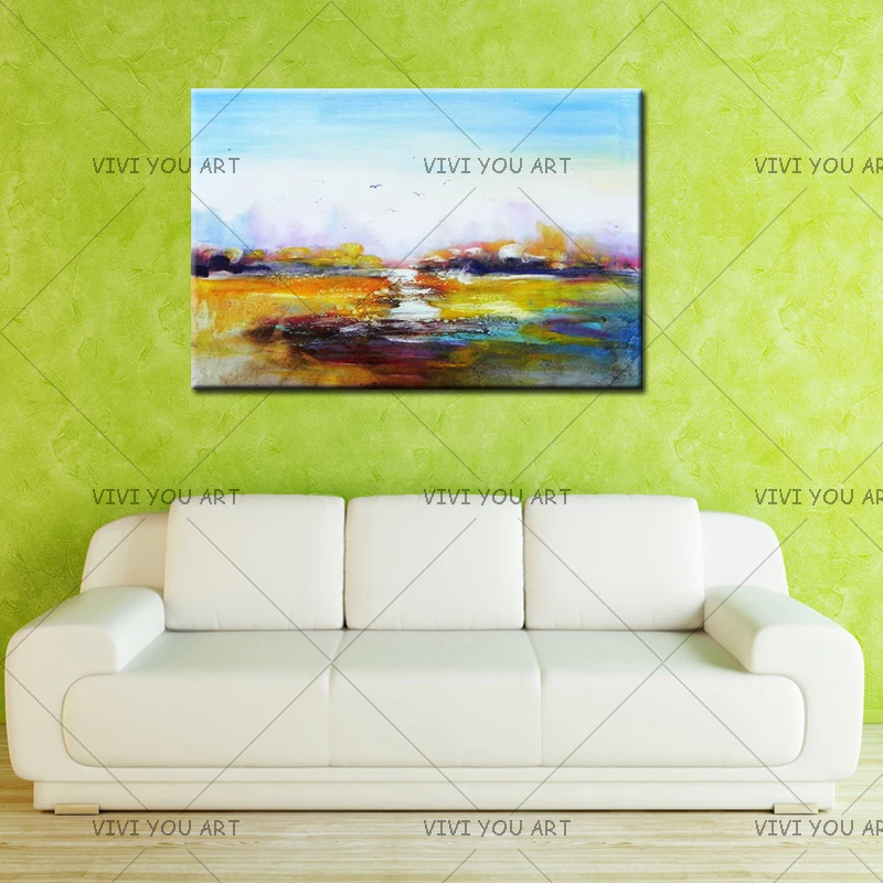 

Wholesale High Quality Abstract Trees Oil Painting On Canvas Handmade Beautiful Colors Abstract Landscape Trees Oil Paintings
