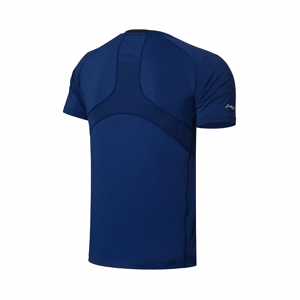 (Зазор) Li Ning мужская тренировочная футболка облегающая 87% полиэстер 13% спандекс