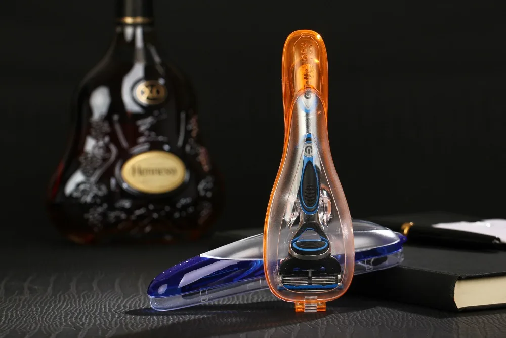 2018 нежный Портативный Для мужчин Бритвы лезвие бритвы Футляр ручка держатель Box