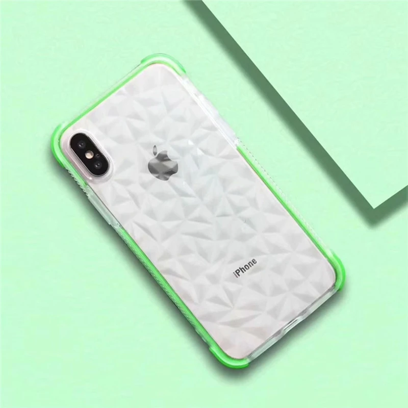 Diamond Gasbag Shockproof Case for iphone XR XS MAX X 7 6 6s 8 Plus Full Body Clear TPU Cover Samsung Galaxy S8 S9 |