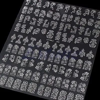 108 шт. 3D Серебро Наклейка Стикер ногтя DIY декоративные штамповка Маникюр SL |