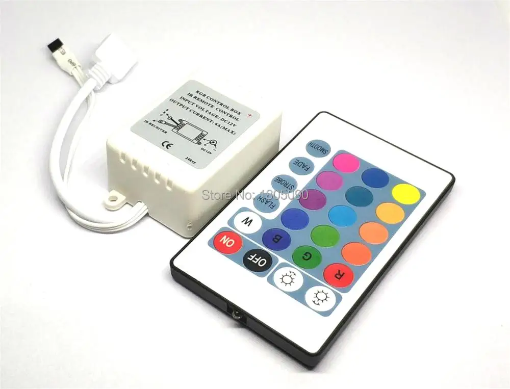 12V 24Key светодиодный rgb ИК RF инфракрасный Беспроводной контроллер для 3528/2835/5050 светодиодный полосы RGB 12В 24 клавиши Беспроводной контроллер без аккумулятора