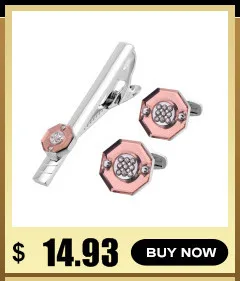 Cufflinks And Necktie Tie Clip Set Gold Cuff Link High Quality Pins links Cuffs Shirts Wedding Men Jewelry Accessories QiQiWu