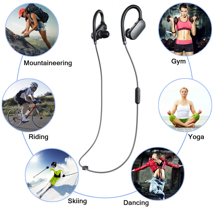 Оригинал Сяо mi Спорт bluetooth-гарнитура Беспроводной наушники ni Bluetooth 4 1 c IPX4