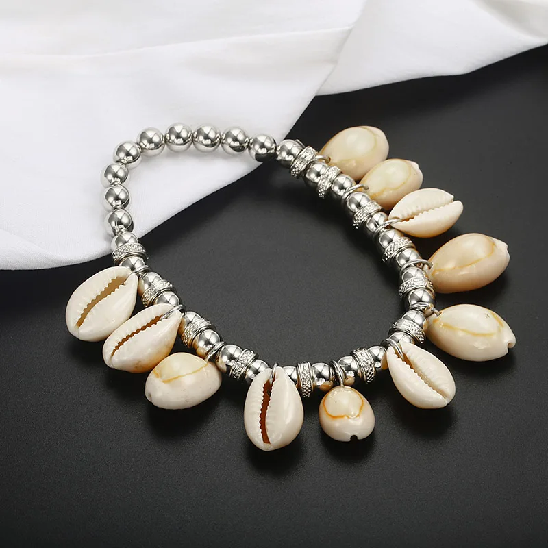 Женские браслеты для Для женщин простой оболочки ног Jewelry летние пляжные босиком браслет с ремешками на лодыжках чешского ювелирные аксессуары JSZ1