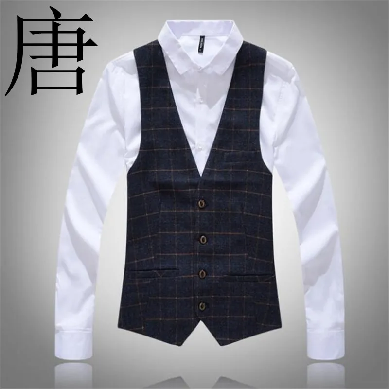 Крутой классический британский клетчатый жилет Tang 2019 мужской деловой костюм