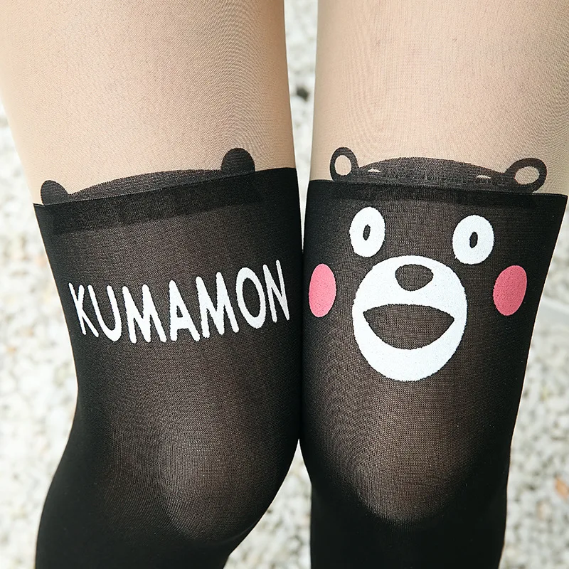 24 Kinds Of Hot Arrived Styles 90cm Women Pantyhose Cute Sexy Cat Pattern Printed Tattoo Cartoon Style Girl's Sheer Stockings - Color: Style18