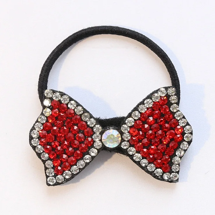 Розничная продажа 2 шт. модные милые блестящие резинки для волос с драгоценными