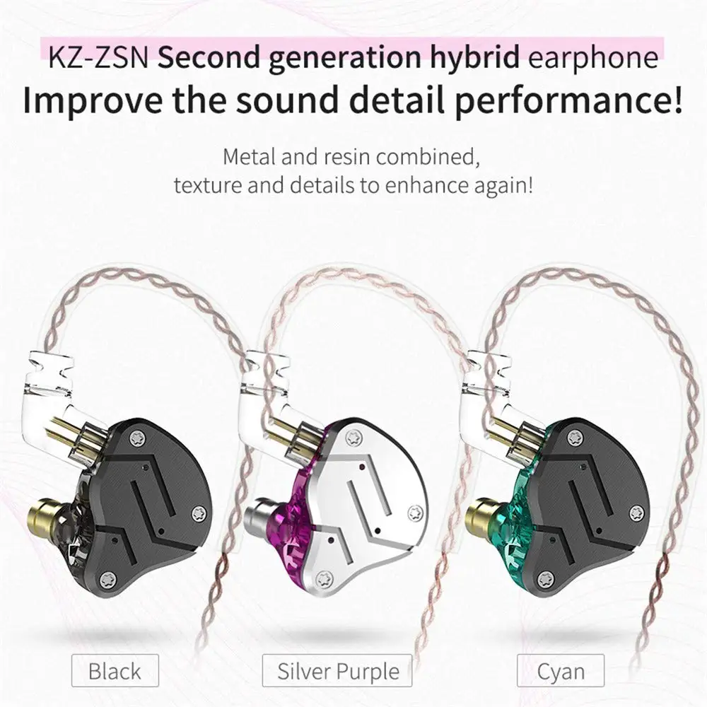 FEIKUKZ ZSN оснащен микрофоном + KZ Высокопроизводительный Модуль Bluetooth Обновленная