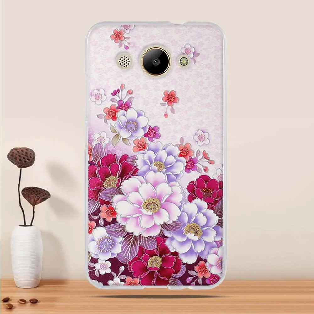 Case For Huawei Y3 2017 Soft TPU Cover Fundas Colorful Silicone Capa Coqeu | Мобильные телефоны и аксессуары