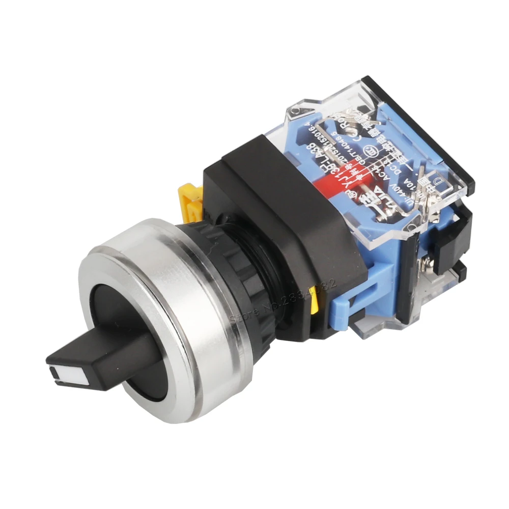 Поддерживаемый переключатель вращающийся 2 позиционный кнопочный фиксация 1NO1NC