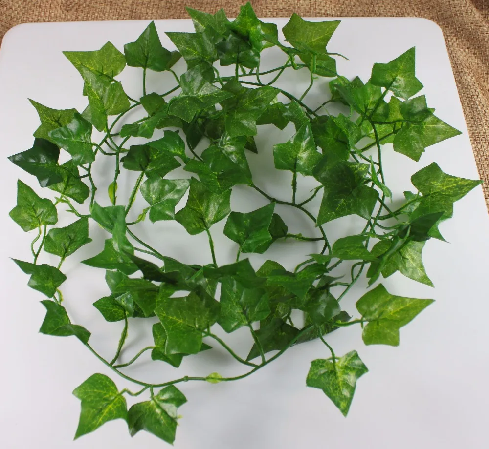 2 м Новые Натуральные Искусственные листья плюща гирлянда листва кружевная лента