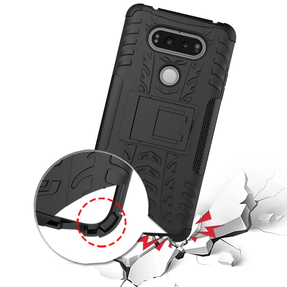 For LG V20 Case F800 H990ds F800L Phone Cover TPU+PC Plastic Dual Hybrid Armor Cases with Stand Capa Soft Defender Hard Shell | Мобильные