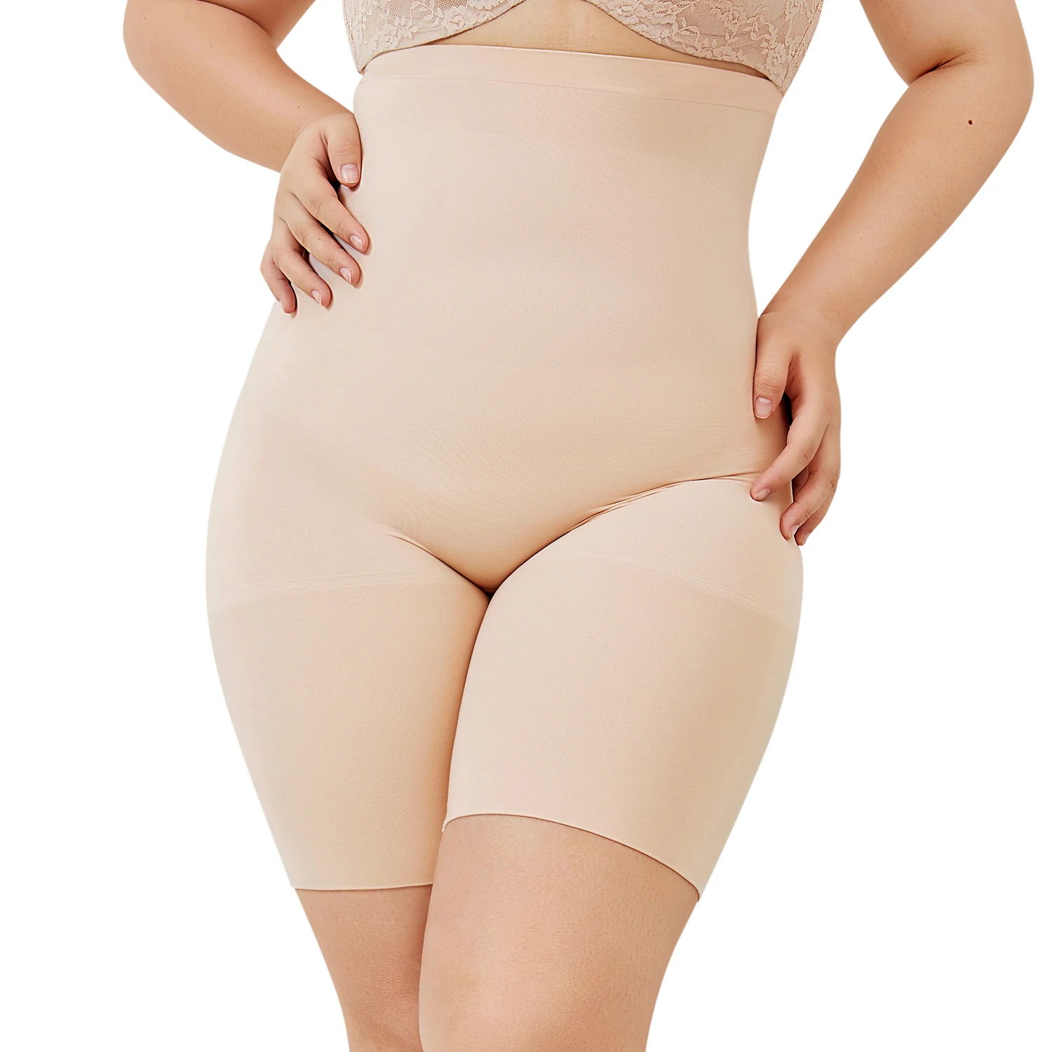 Beige02 Женское Бесшовное моделирующее белье с высокой талией размера плюс - Цвет: Beige02