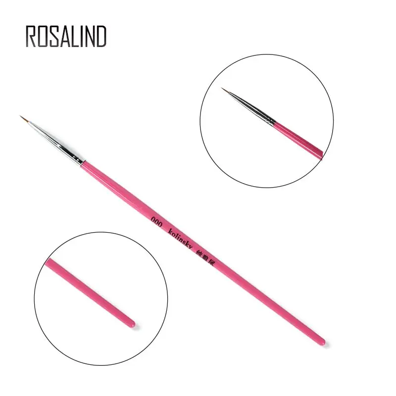 ROSALIND 5 шт./лот кисть для ногтей акриловая УФ гель краска рисования ручка вкладыш