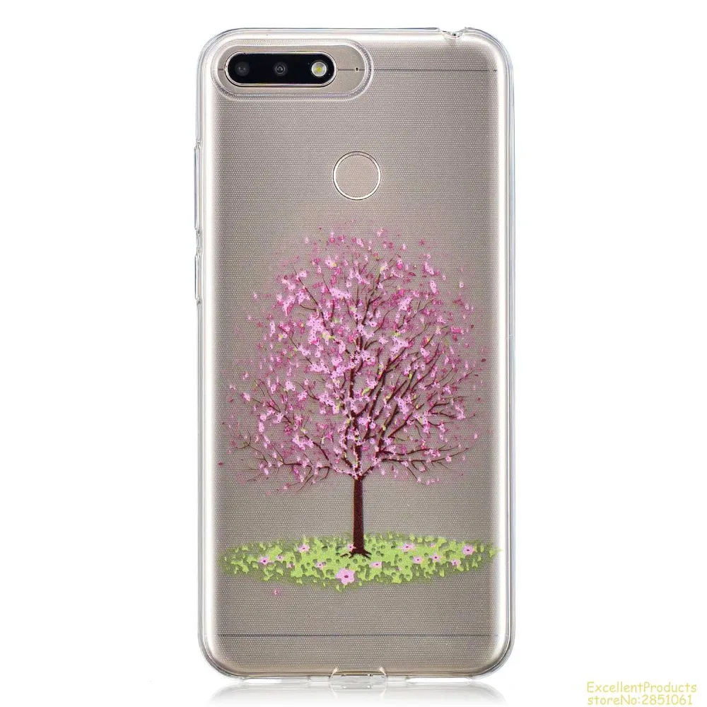 Силиконовый чехол для huawei Y6 2018 fundas hoesje милый забавный мультфильм с рисунком