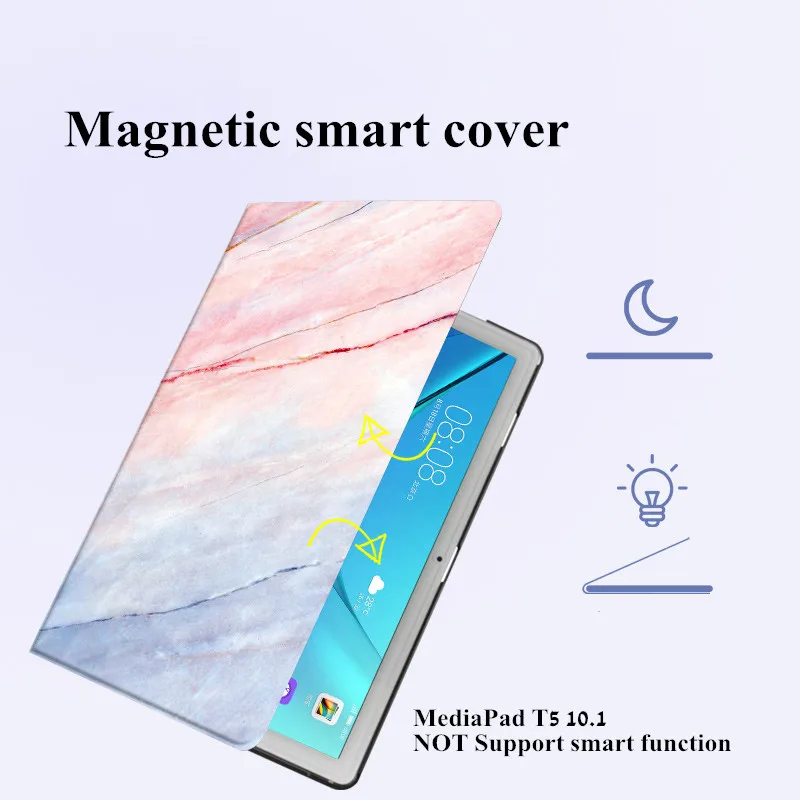 Mediapad T5 8 дюймов мрамор литературный лист Смарт флип чехол для huawei Mediapad M5 lite JDN2-W09/JDN2-AL00 чехол на планшет 8 дюймов
