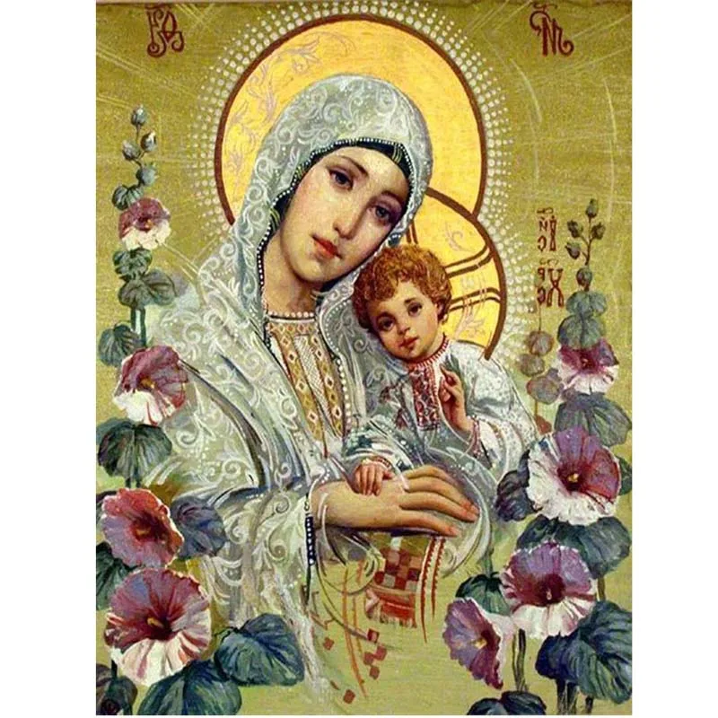 Набор для рукоделия сделай сам квадратная алмазная живопись Мадонна и ребенок