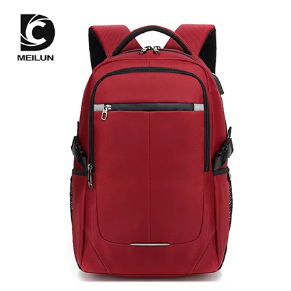 red DC. MEILUN, рюкзак с защитой от вора, USB, светоотражающий рюкзак для ноутбука, для wo мужчин, мужской школьный рюкзак, сумка для подростков, для мальчиков, для путешествий, Mochila - Цвет: red