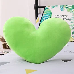 Green heart Очаровательная в форме сердца/звезда форма плюшевая подушка 18 видов классический диван стул декоративная подушка мягкие конфеты цвета подарок друзьям - Цвет: Green heart