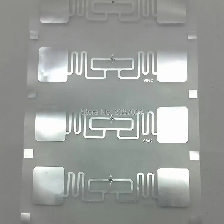 EPC C1 G2 960 МГц UHF сухая инкрустация 100 шт./лот 74*22 мм Alien 9662 Rfid Инкрустация может