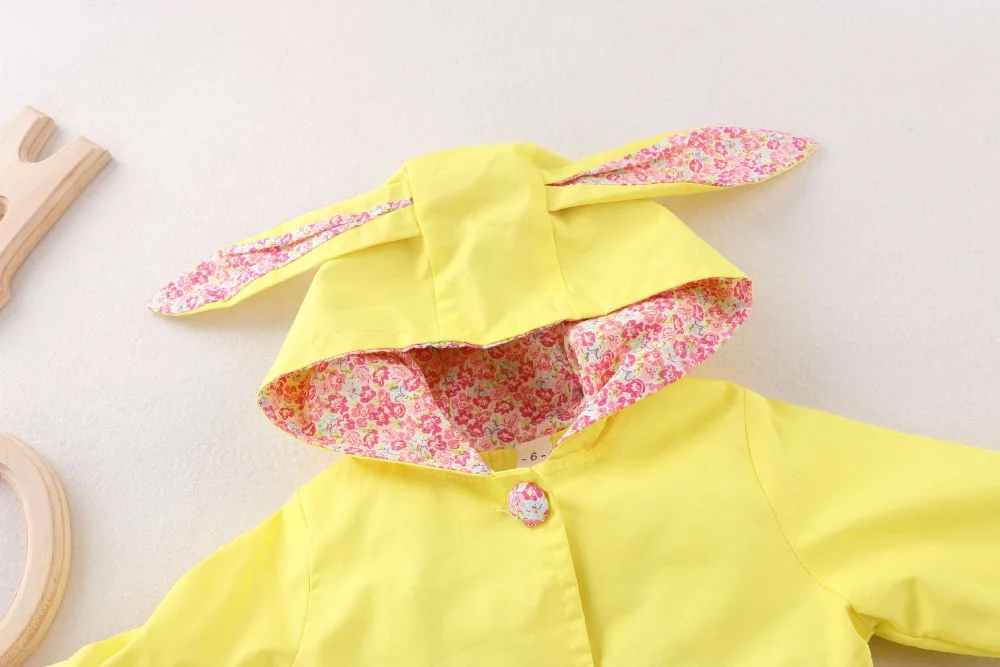 2018 Spring Autumn Hooded Girls Coat Cotton Jacket For 1-4 Years Manteau Fille Windbreaker | Детская одежда и обувь