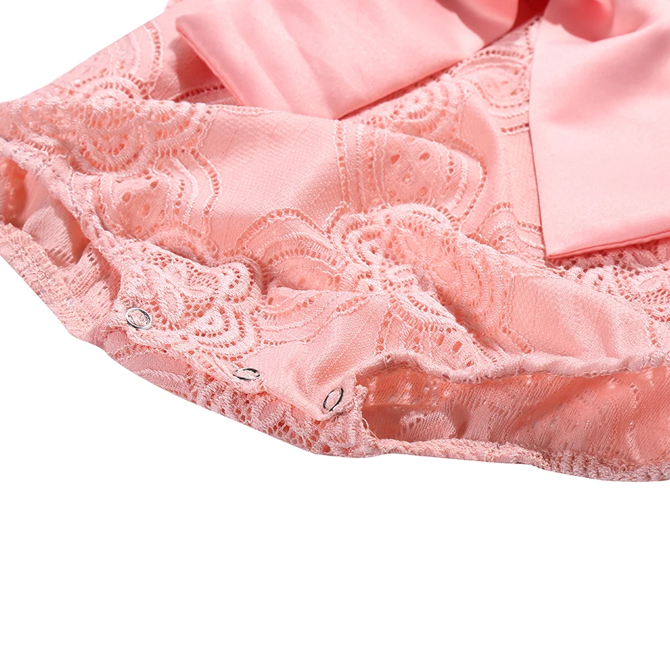 Кружевной комбинезон с длинными рукавами и цветочным принтом для маленьких