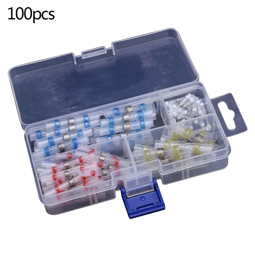 50/100pcs Waterproof Solder Seal Heat Shrink Butt Connectors Soldering Sleeve Wire Connector Cable Terminal Electrical | Обустройство