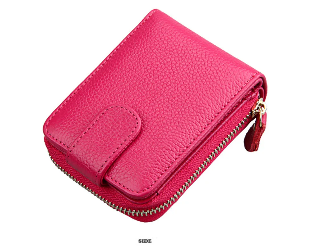 BISI GORO Unisex Genuine Leather Card Holder ID Credit Card Case Driver's License Wallet High Capacity Female Credit Holde