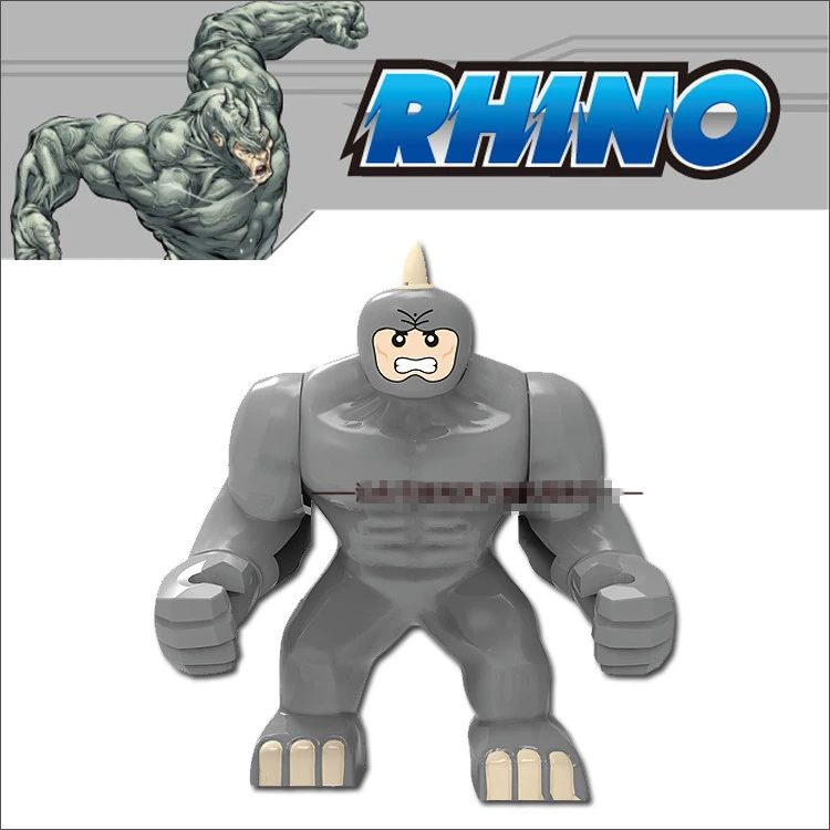 Decool 1 шт. 7 см Супер герои Мстители большой носорог фигурки собирают миньфиг Халк