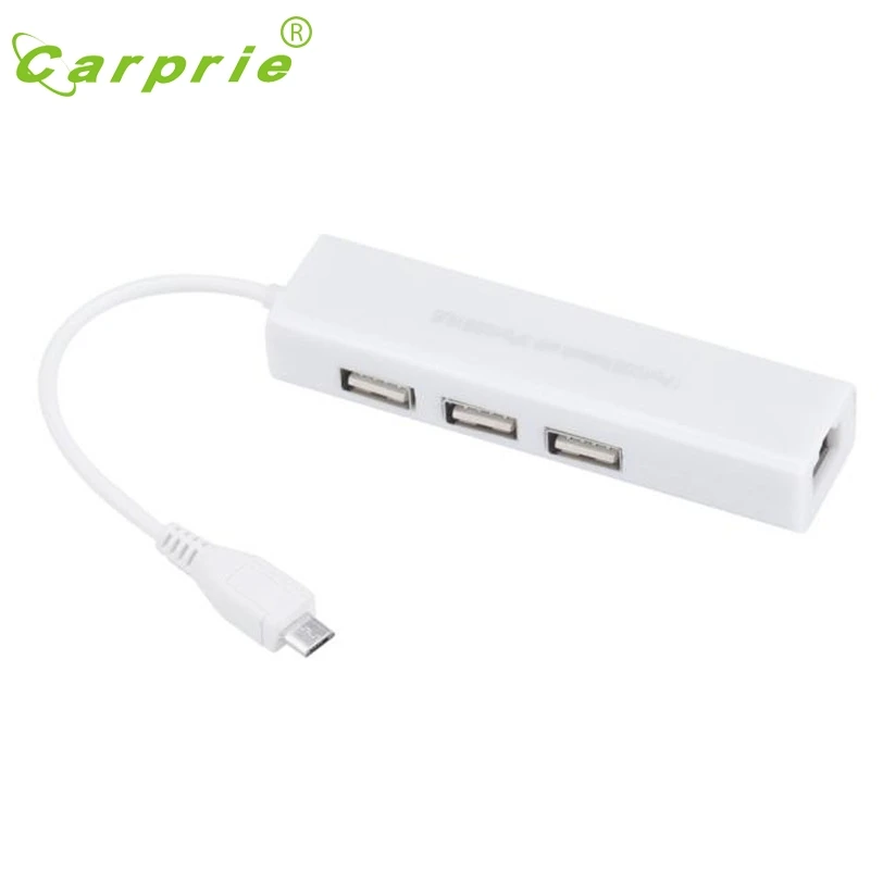 Адаптер CARPRIE Micro USB для сетевой локальной сети Ethernet RJ45 с 3 портами 2 0 хаб адаптер Mar9