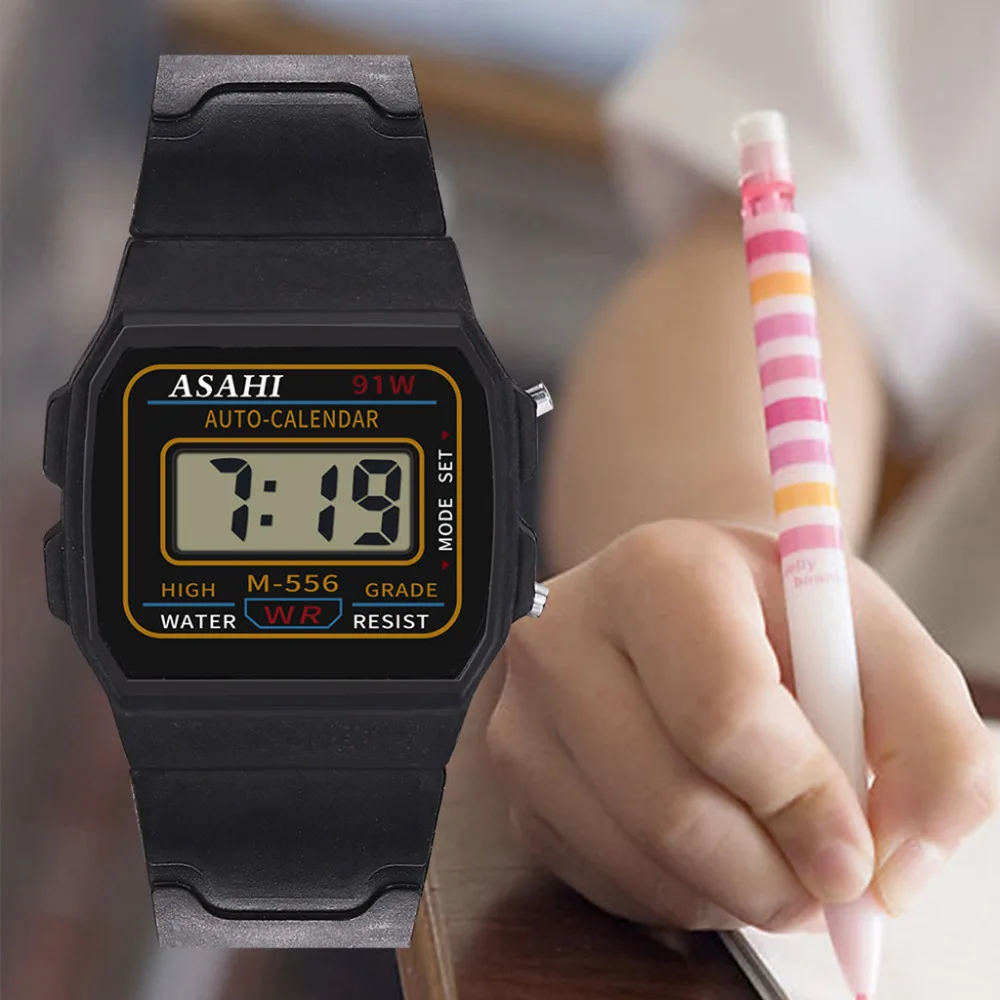 Роскошные детские часы аналоговые цифровые спортивные светодиодные