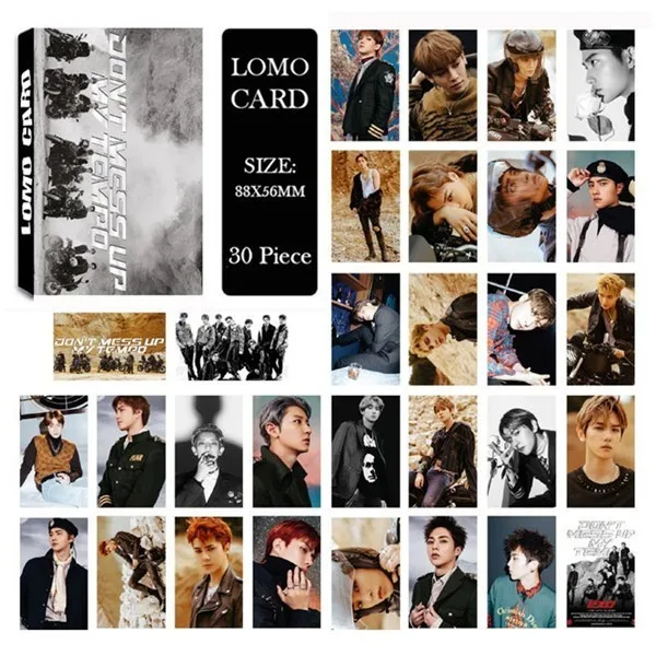 EXO2 LOMO Card KPOP BIGBANG/EXO/BLACKPINK/GOT7/IKON/RED VELVET/SJ/NCT127/IZONE/TXT/TWICE/MONSTAX/Album Small Cards Photo Photocard - Цвет: EXO2